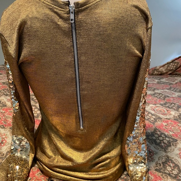 DISCOUNT UNIVERSE GOLD Indie Sleeze mermaid top L - old skool DU vintage - Picture 3 of 7